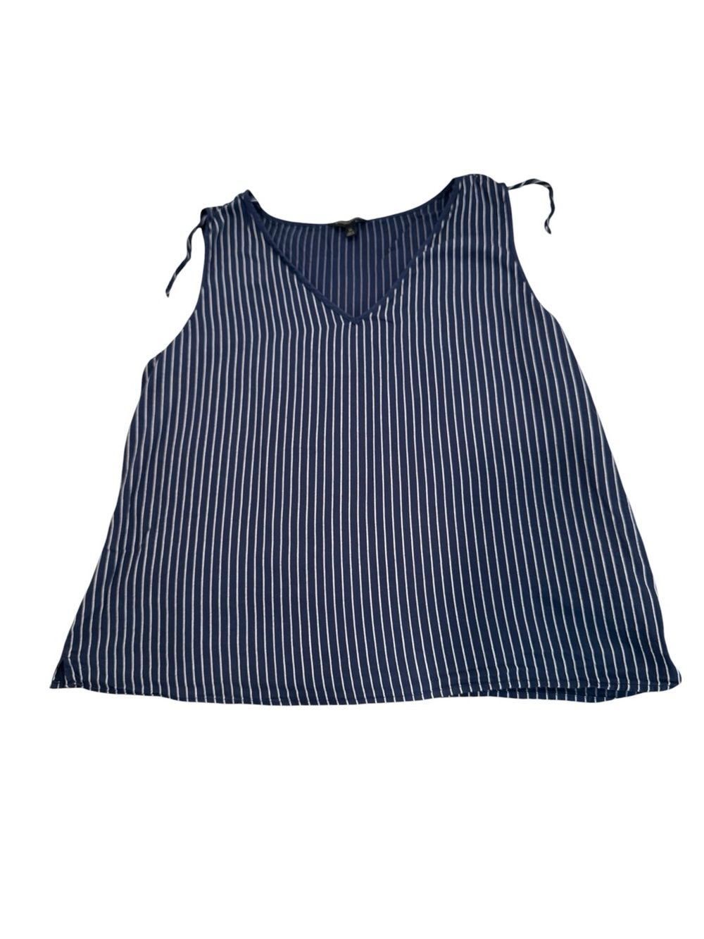 Banana Republic Pinstripe V Neck Tank XL